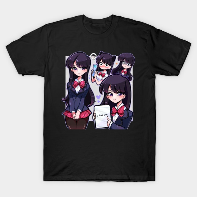 Komi Can’t Communicate All Komi Fanart! T-Shirt by HammiltenJohn